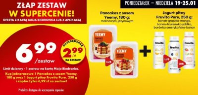 Pancakes z sosem Yeemy malinowym, 180 g promocja w Biedronka