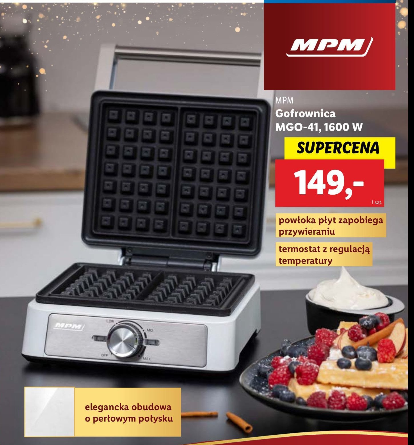 Gofrownica mgo-41 1600 w Mpm product promocja