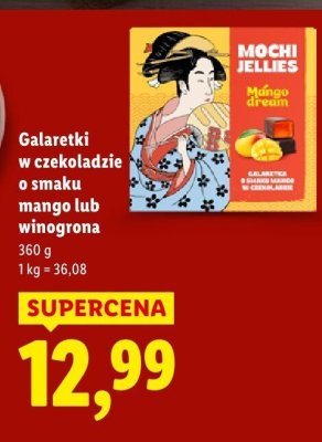 Galaretki w czekoladzie o smaku mango lub winogrona  promocja w Lidl