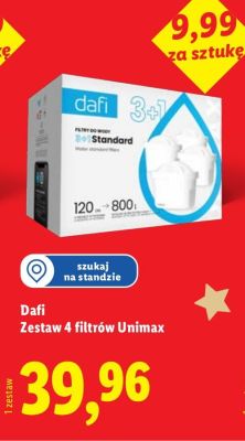 Zestaw 4 filtrów Unimax Dafi promocja w Lidl
