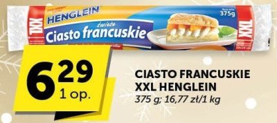 Ciasto francuskie XXL Henglein promocja w Groszek