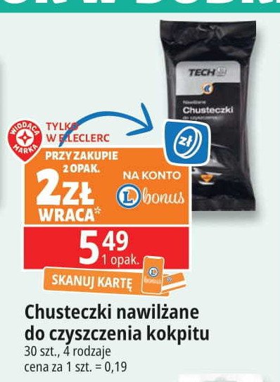 Chusteczki do czyszczenia kokpitu Tech9 promocja