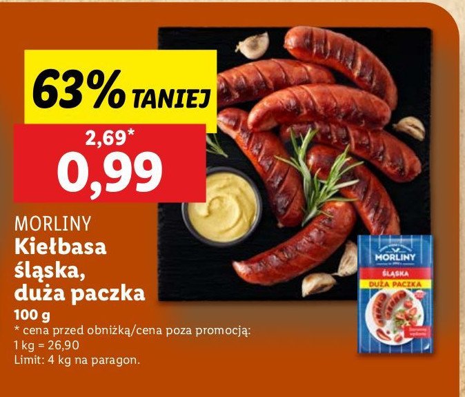 Kiełbasa śląska Morliny promocja w Lidl
