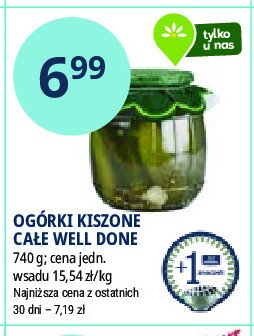 Ogórki kiszone Well done promocja