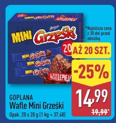 Wafle Mini Grześki  promocja w Aldi