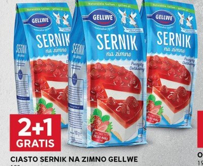 Ciasto sernik na zimno Gellwe promocja w Stokrotka
