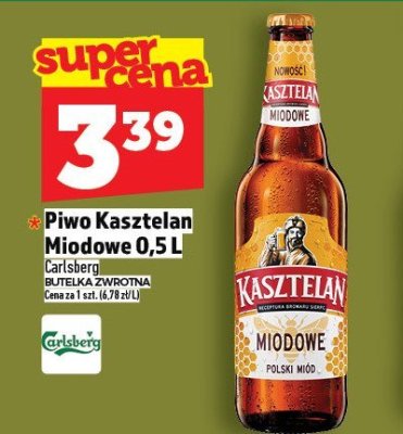Piwo Kasztelan Miodowe 0,5 l promocja w TOPAZ