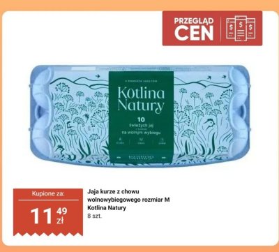 Jaja kurze z chowu wolnowybiegowego M 8 szt. promocja w Dino