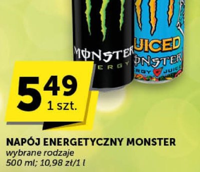 Napój energetyczny MONSTER promocja w Groszek
