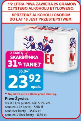 Piwo Żywiec 8-pak promocja w Auchan