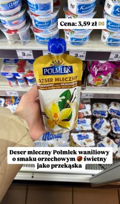 Deser mleczny waniliowy o smaku orzechowym promocja w Intermarche