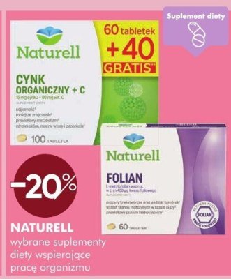 Suplementy diety wspierające pracę organizmu NATURELL promocja w Super-Pharm