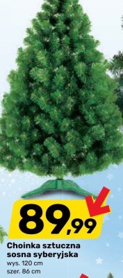 Choinka sztuczna sosna syberyjska promocja w Bricomarche