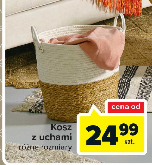 Koszyczek s艂omiany z uszami promocja