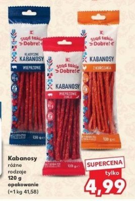 Kabanosy z kurczaka K-classic stąd takie dobre! promocja
