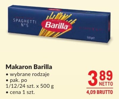 Makaron Barilla promocja w Makro