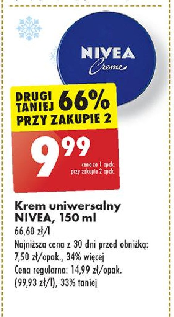 Krem do twarzy i ciała Nivea creme promocja w Biedronka