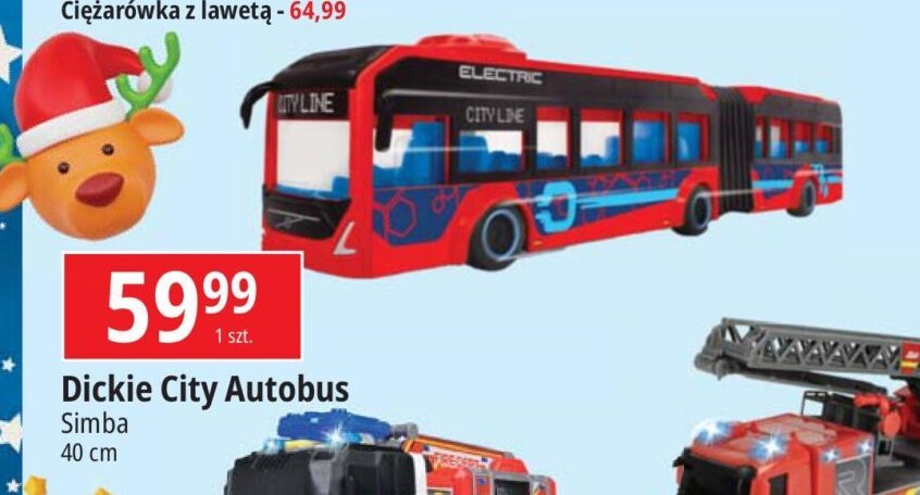 Autobus city volvo 40 cm Dickie toys promocja w Leclerc