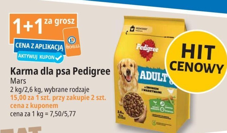 Karma dla psa warzywa drób Pedigree vital promocja