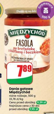 Danie gotowe Międzychód różne rodzaje Fasola po bretońsku z kiełbasą i boczkiem promocja w Dino