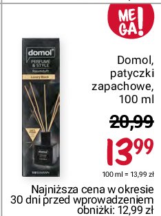 Patyczki zapachowe luxury black Domol perfume & style promocja