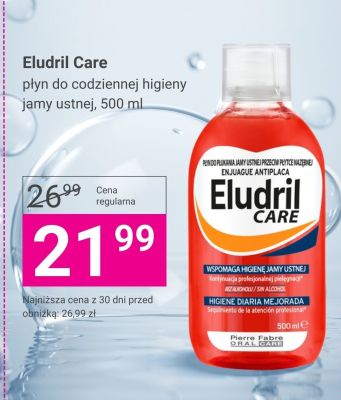 Płyn do higieny jamy ustnej Eludril Care 500 ml promocja w Hebe