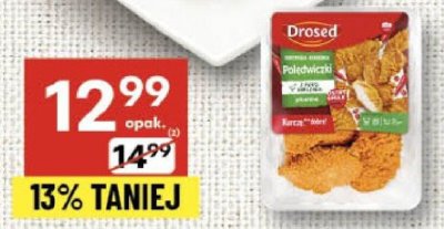 Polędwiczki z piersi kurczaka panierowane Drosed promocja w Delikatesy Centrum