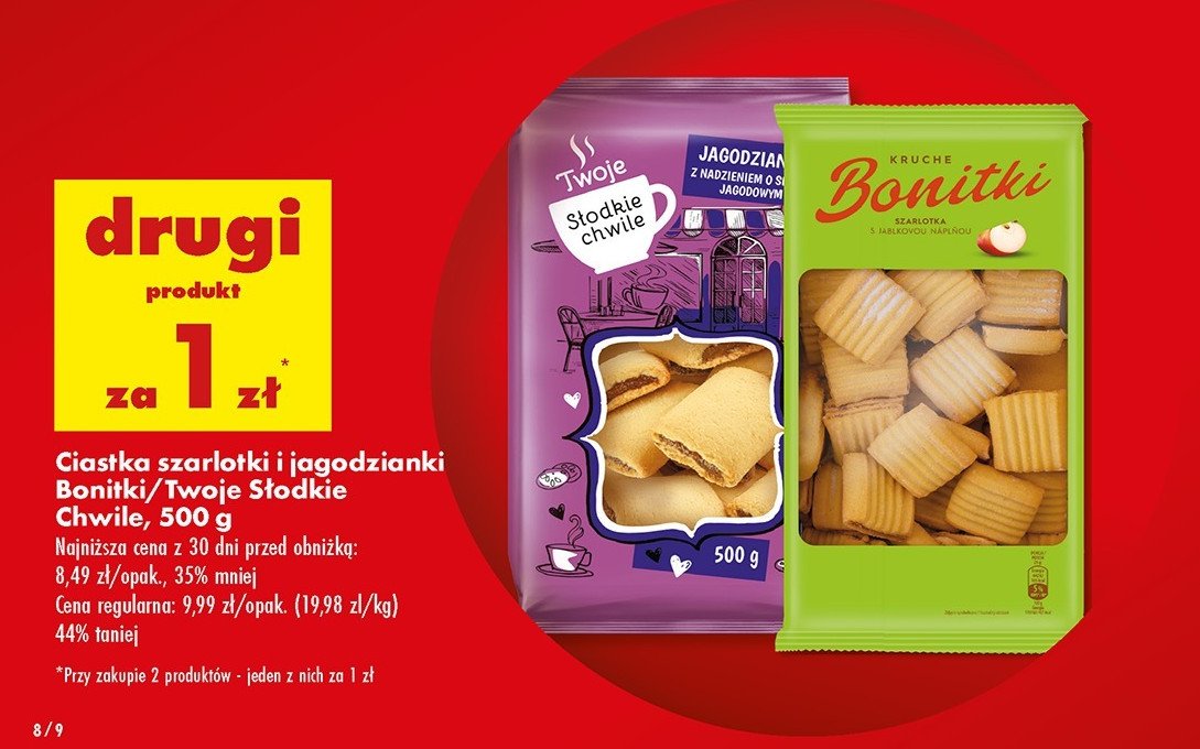 Ciastka szarlotki Bonitki promocja w Biedronka
