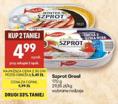 Szprot Graal, wybrane rodzaje promocja w Delikatesy Centrum