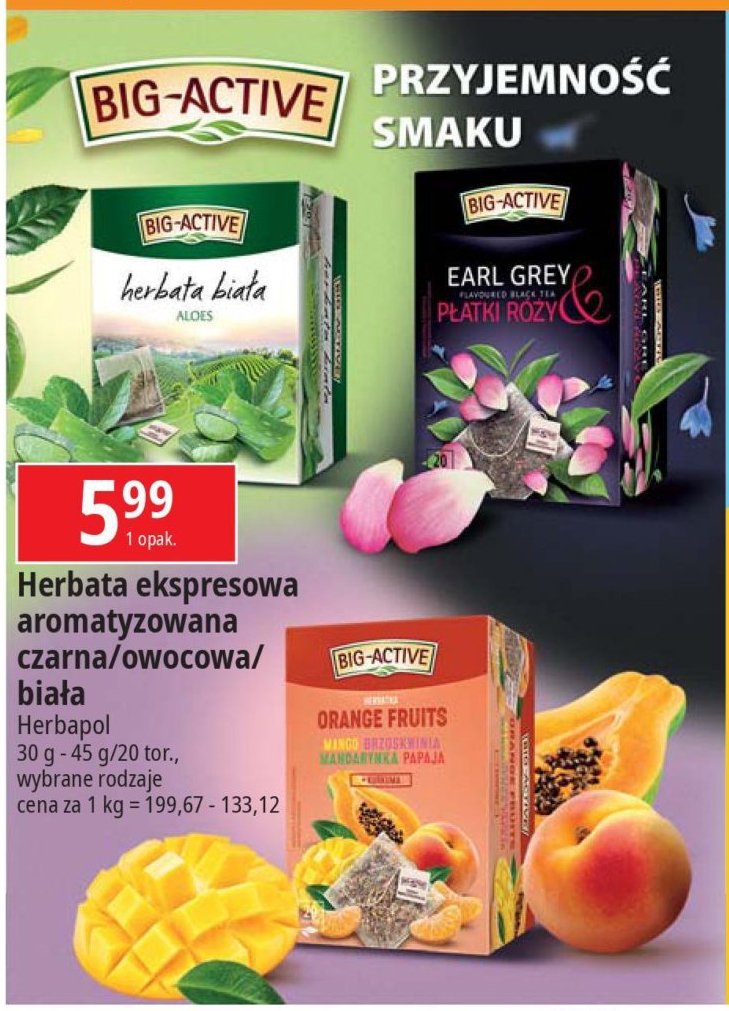 Herbata earl grey & płatki róż Big-active promocja