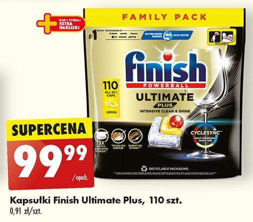 Kapsułki do zmywarki lemon Finish ultimate plus promocja