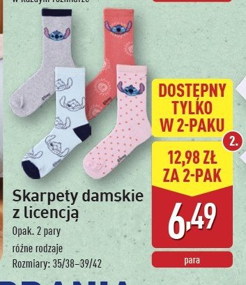 Skarpety dziecięce licencyjne promocja w Aldi