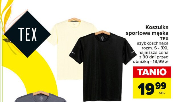 T-shirt sportowy męski s-3xl Tex promocja