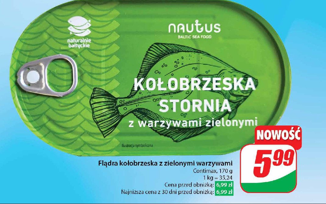 Flądra z warzywami zielonymi NAUTUS promocja