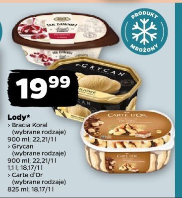 Lody Carte d'Or wybrane rodzaje promocja w Netto