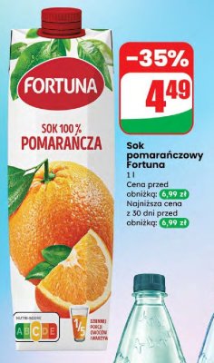 Sok pomarańczowy Fortuna promocja w Dino