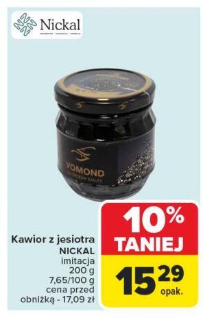 Kulki a'la kawior jesiotra Vomond promocja w Carrefour