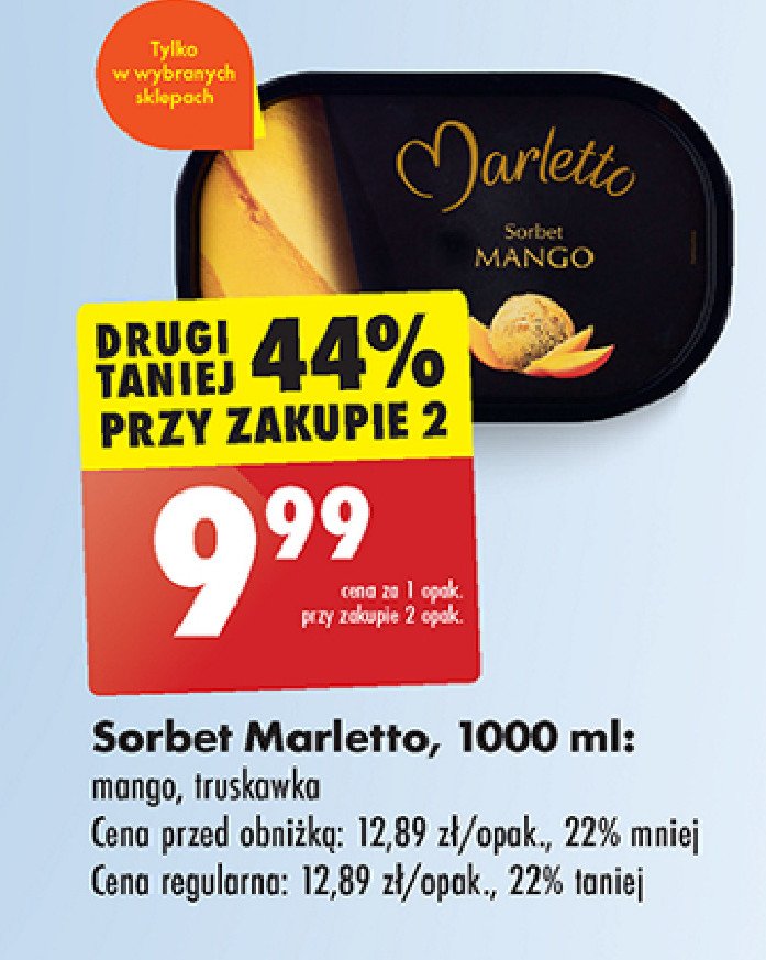 Sorbet truskawkowy Marletto promocja