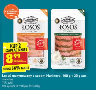 Łosoś z pieprzem i sosem musztardowo- miodowym Marinero promocja