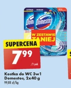 Kostka do wc ocean + citrus Domestos 3in1 power promocja