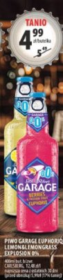 Piwo GARAGE EUPHORIA, LEMONADE BERRY, LEMON EUPHORIA 400ml promocja w Arhelan