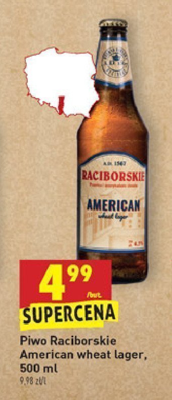 Piwo Raciborskie american wheat lager promocja