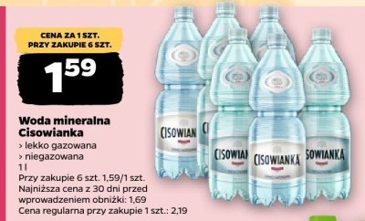 Woda mineralna niegazowana 1 l promocja w Netto
