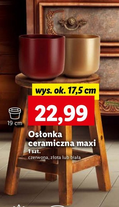 Osłonka ceramiczna maxi 17.5 cm promocja w Lidl