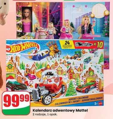 Kalendarz adwentowy Mattel 2 rodzaje promocja w Dino