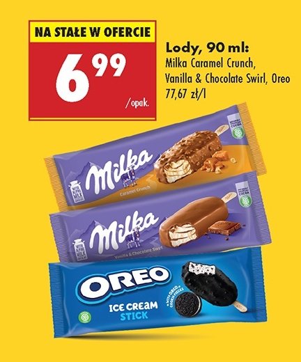 Lody z kawałkami ciastek Oreo ice cream promocja