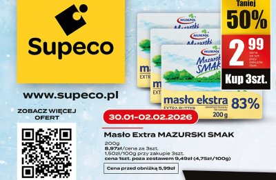 Masło Extra MAZURSKI SMAK 200g promocja w Supeco