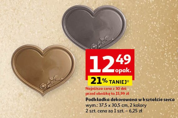 Podkładka pod znicz serce 30.5 x 37.5 cm Jumi promocja