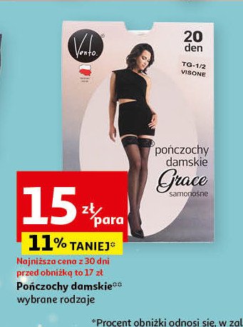 Pończochy damskie 20 den VENTO promocja w Auchan