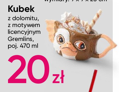 Kubek z dolomitu gremliny 470 ml promocja